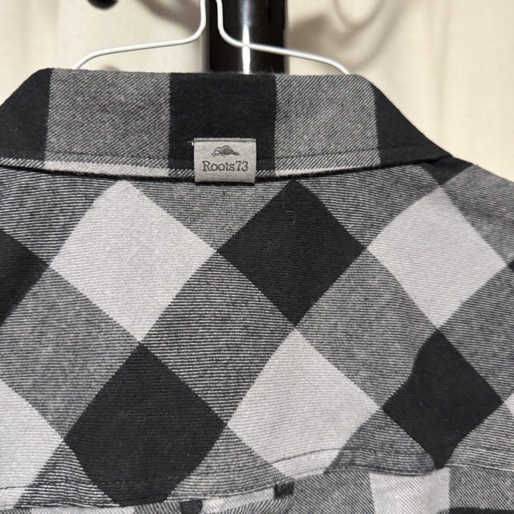 Roots73 Black/grey Flannel Men's XL With OLM Embrodiery - Picture 6 of 6